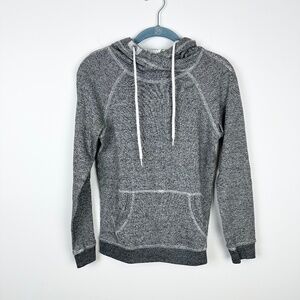 Jo & Co Kids Gray Heathered Crossed Drawstring Hood Hoodie